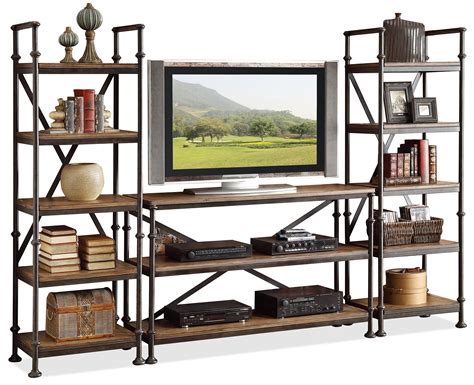 Open Entertainment Wall Unit with 12 Shelves by Riverside Furniture | Wolf and Gardiner Wolf ...