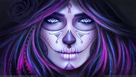La Catrina by MagicnaAnavi on DeviantArt Winter Tattoo, Sugar Skull Face, Sugar Skull Girl ...
