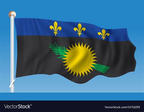 Flag of guadeloupe Royalty Free Vector Image - VectorStock