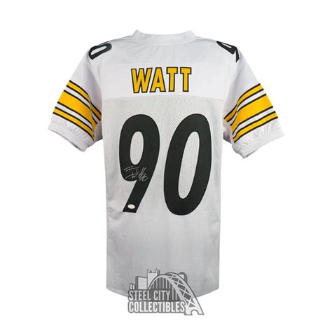 TJ Watt Autographed Pittsburgh Custom White Football Jersey - JSA COA ...