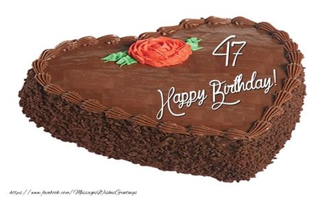 Happy Birthday Cake 47 years - messageswishesgreetings.com