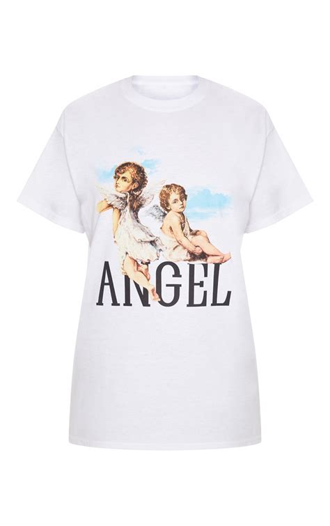 White Cherub T Shirt | Tops | PrettyLittleThing USA