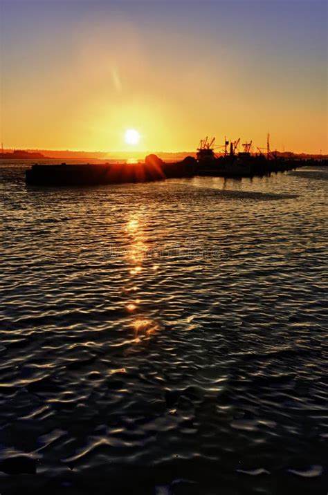 Sunset on the San Diego Harbor Stock Photo - Image of ship, ocean: 17082322