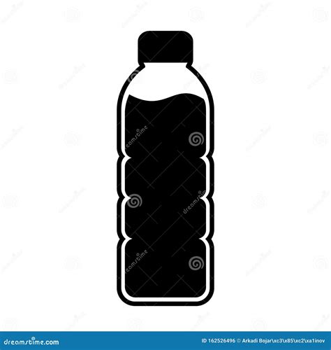 Plastic Bottle Vector Silhouette Stock Vector - Illustration of full ...