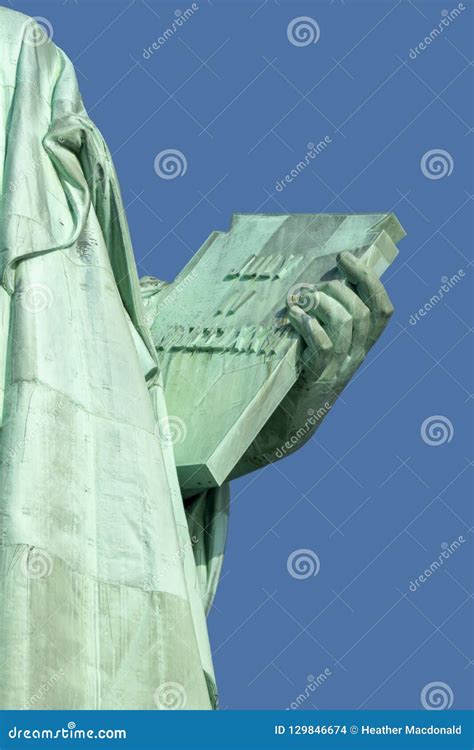 Statue of Liberty Holding the Tablet Stock Photo - Image of inscribed ...