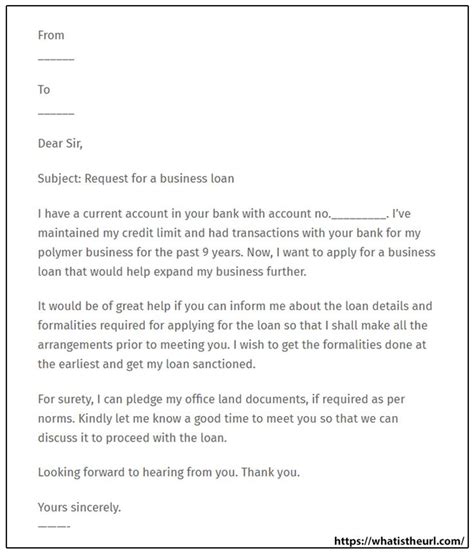 Loan application letter to bank | Loan application, Application letters ...