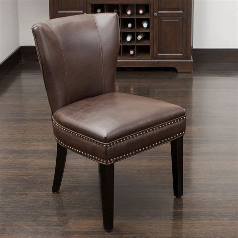 These leather accent chairs will serve as the perfect addition to any ...