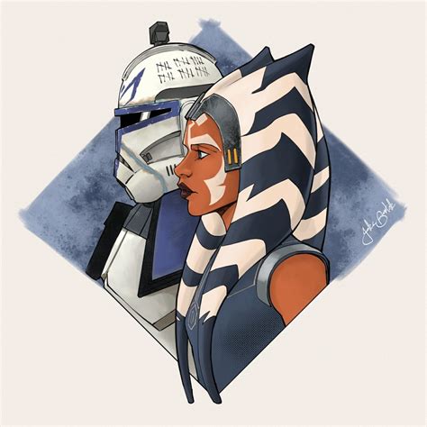 Rex and Ahsoka, an art print by Jake Bartok | Star wars artwork, Star ...