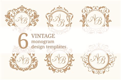 Vintage monogram design templates ~ Logo Templates on Creative Market