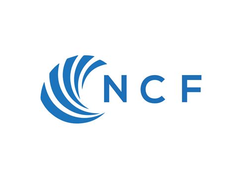 NCF letter logo design on white background. NCF creative circle letter ...