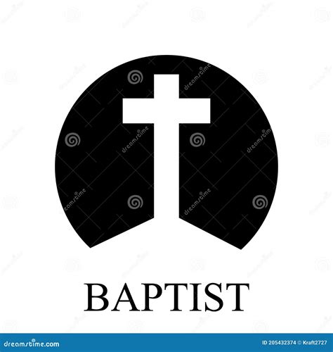 Baptist cross logo stock vector. Illustration of design - 205432374