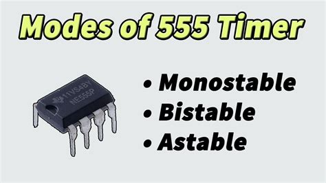 555 Timer IC Operating Modes