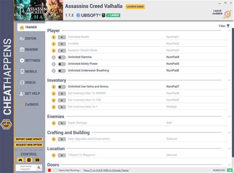 Assassin's Creed: Valhalla Trainer +21 v1.1.2 (Cheat Happens) - GAME TRAINER download pc cheat codes