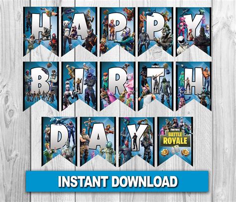 Fortnite Birthday Banner Fortnite Digital Birthday Banner | Etsy ...