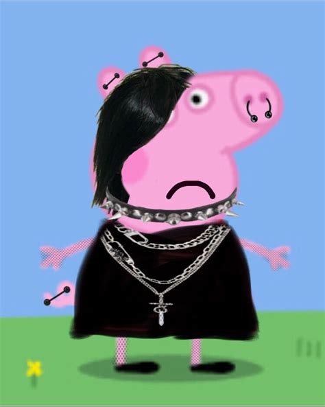 Emo Peppa Pig | Funny Cartoon Picture