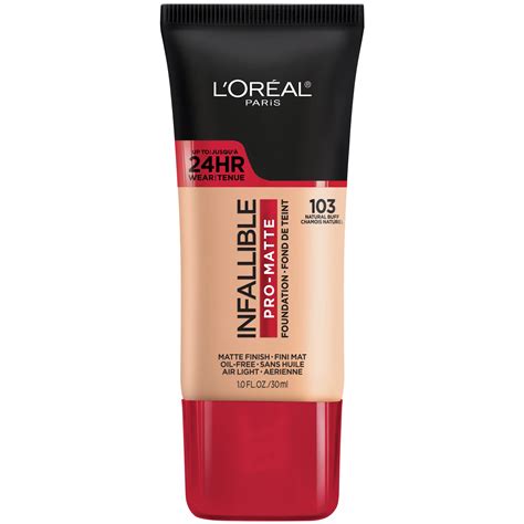 L'Oreal Paris Infallible Pro-Matte Foundation, 103 Natural Buff - Shop ...