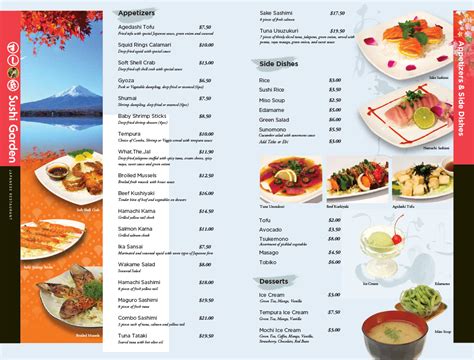 MENU – SUSHI GARDEN JAPANESE RESTAURANT