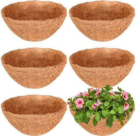 Halatool 6PCS 14 Inch Coco Fiber Liner Coconut Fiber Planter Liner 100% ...