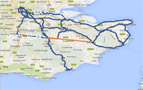 South Of England Railway Map