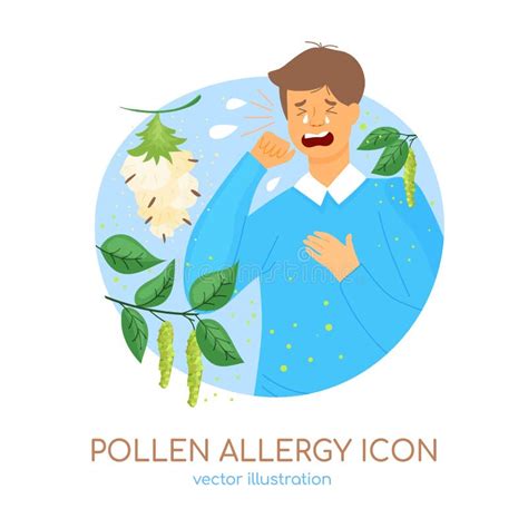 Pollen Allergy Icon, Pictogram. Editable Vector Illustration Stock Vector - Illustration of ...