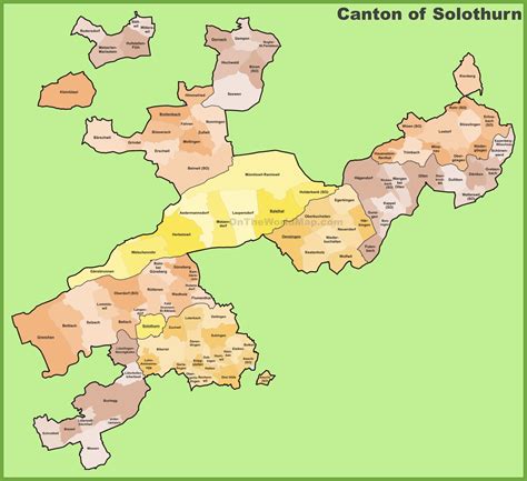 Canton of Solothurn municipality map