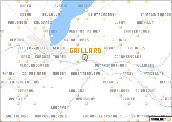 Gaillard (France) map - nona.net