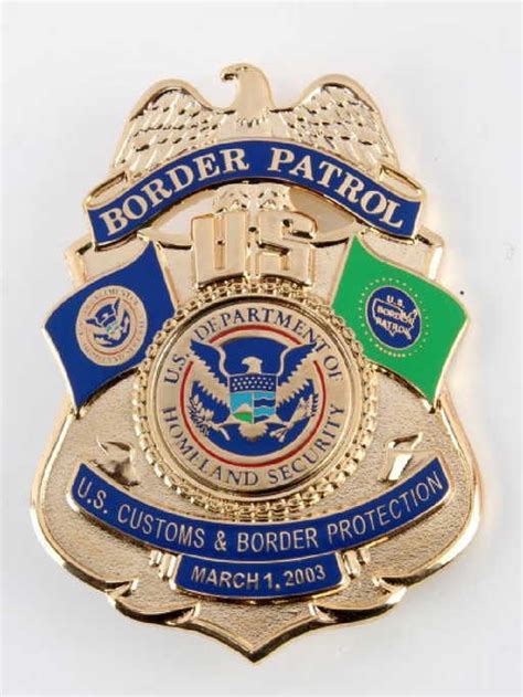 US CUSTOMS & BORDER PROTECTION BORDER PATROL BADGE