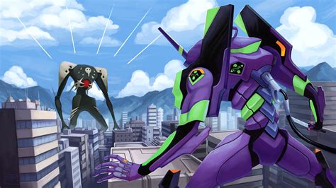 ArtStation - Evangelion Unit 01 vs Sachiel