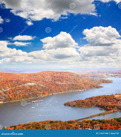 The Foliage Scenery at Hudson River Region Stock Photo - Image of ...