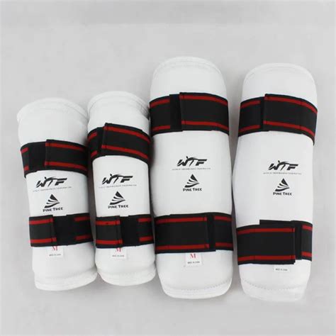 4 pcs Professional Taekwondo Protector WTF Caneleira Shin Guard Taekwondo Arm Guard Leg Guards ...