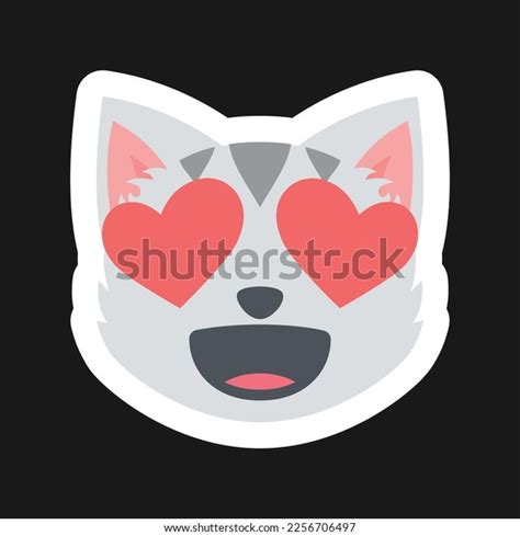 Smiling Cat Hearteyes Vector Emoji Design Stock Vector (Royalty Free) 2256706497 | Shutterstock