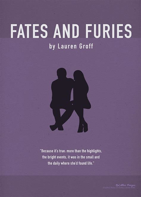 Fates and Furies by Lauren Groff Greatest Books Minimalist Literature Series No 2305 Mixed Media ...