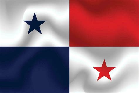 Flat Illustration of Panama flag. Panama flag design. Panama wave flag ...