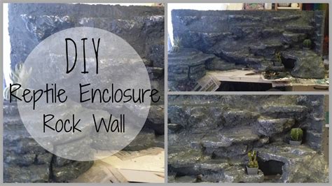 DIY reptile enclosure rock wall - YouTube