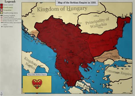 Serbian Empire in 1355. by Lazarac on DeviantArt