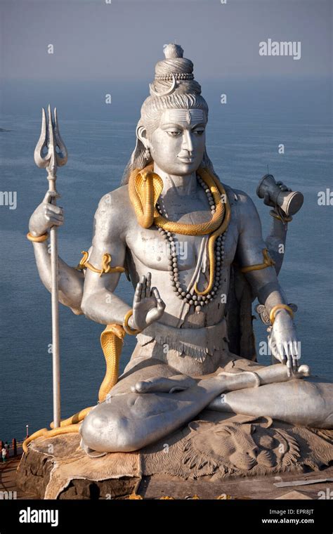 Shiva Statue At Murudeshwar Temple India Tallest Siva Sculpture Stock ...