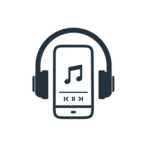 hear music icon. vector design of the symbol of listening to music on a ...