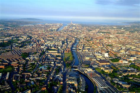 Dublin attractions, Ireland, Aerial view of the City