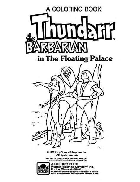 Thundarr The Barbarian in The Floating Palace Coloring Book | Etsy