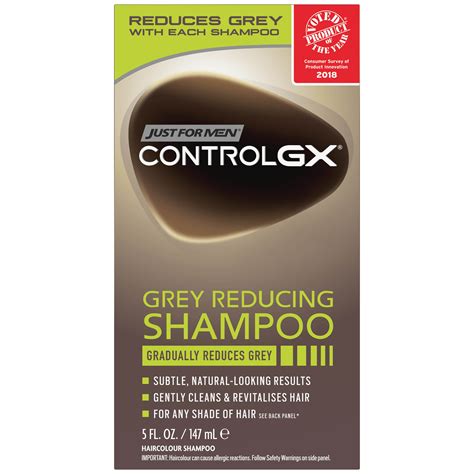 Just For Men Control Gx Grey Reducing Hair Color Shampoo That Gradually Reduces Grey, 5 Fluid ...