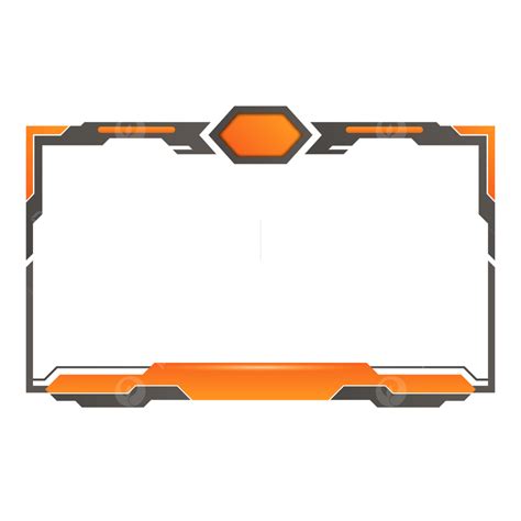 Orange Overlay Clipart Transparent Background, Twitch Stream Overlay Facecam Frame Orange ...