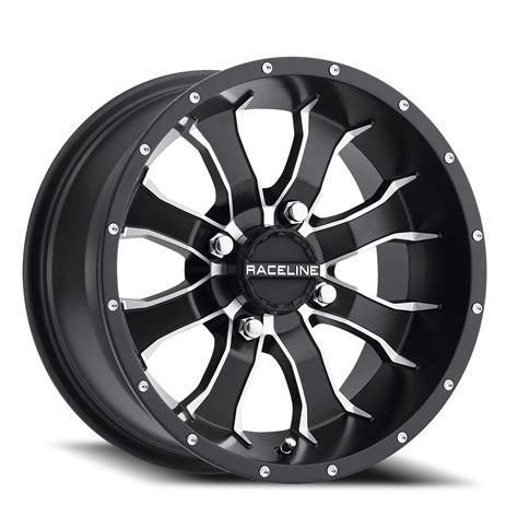 Raceline Mamba UTV A77 Rims & Wheels Satin Black, 15.0x7.0 - Group-A Wheels