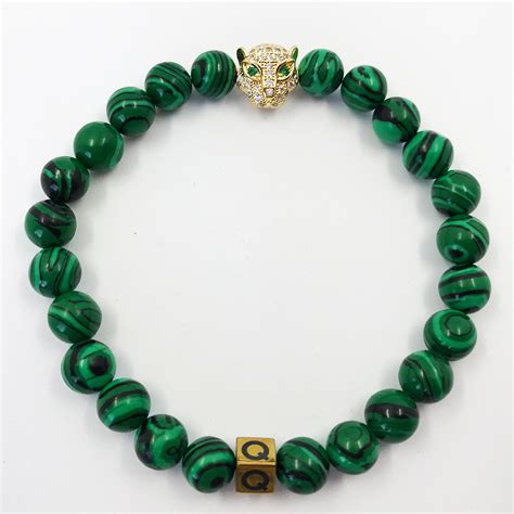 Emerald Panther Green Imperial Jasper Beads Bracelet - QUISENZ