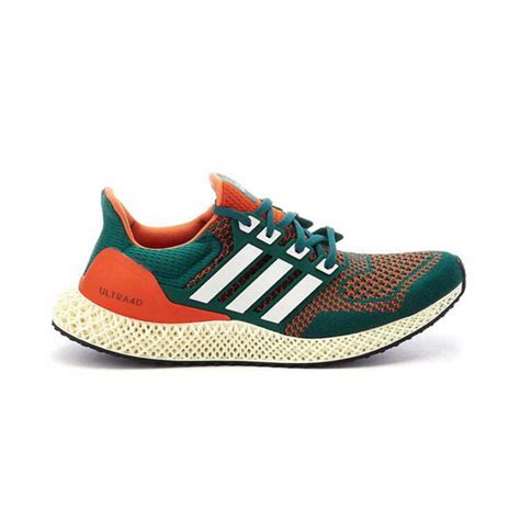 Adidas Ultra 4D | Adidas Ultra 4D Miami Hurricanes Green and Orange