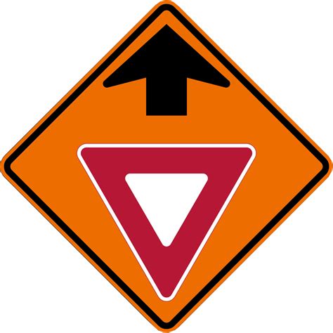 Yield Ahead Symbol Roll Up Traffic Sign from Trans Supply