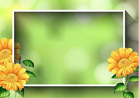 Yellow Flower Border Gardening, Color, Paper, Background PNG ...