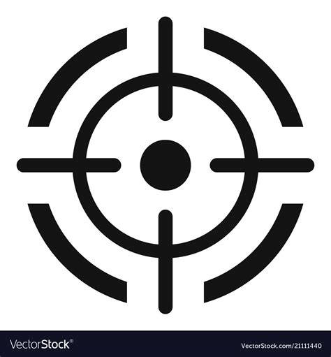 Aim target icon simple style Royalty Free Vector Image