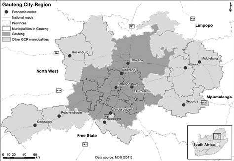 Gauteng province and its surroundings -forming the wider Gauteng ...