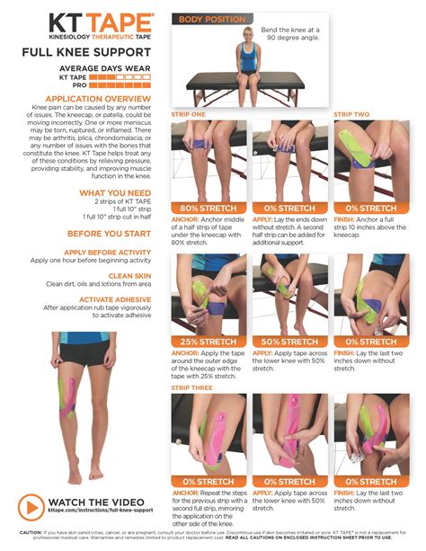 Knee Support - KT Tape • TheraTape Education Center | Kinesiology taping, Knee pain, Kt tape knee