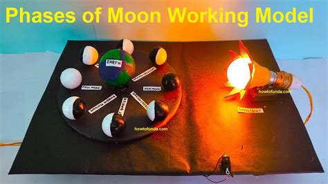 phases of moon working model - diy - simple - science project | howtofunda | lunar & solar ...